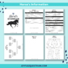 Horse Record Keeping Journal | 70 PDF pages| Horse Owner Journal | Horse Health Records | Black Horse Clipart - Image 5