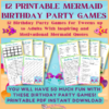 12 Printable Mermaid Party Games
