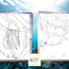 30 Fun and Relaxing Ocean themed Coloring Pages for Kids and Adults - Image 6