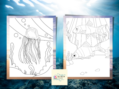 30 Fun and Relaxing Ocean themed Coloring Pages for Kids and Adults - Image 6