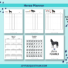 Horse Record Keeping Journal | 70 PDF pages| Horse Owner Journal | Horse Health Records | Black Horse Clipart - Image 2