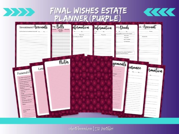 Final Wishes Estate Planner (Purple)