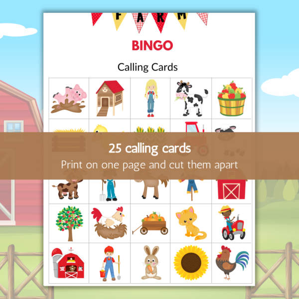 Farm Bingo - Farm Animal Party Game - Farm Activity - Image 3