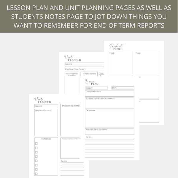 Minimalist PRINTABLE Teacher Planner| US and UK| 4 Sizes Available - Image 3