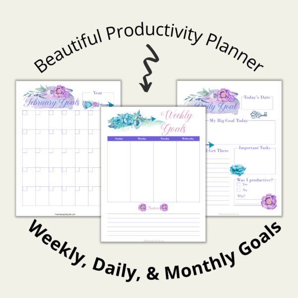 Purple Peony Productivity Planner - Image 3