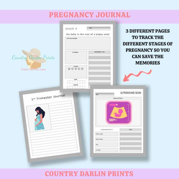 Black and White Pregnancy Journal - Image 3