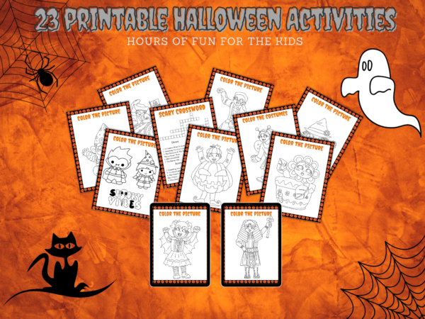 Printable Halloween Games| Halloween party games| Printable Games| Halloween Games| Halloween coloring|Instant Download - Image 3