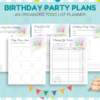 Birthday Parties Printable Bundle| Birthday Calendar Planner| 12 Birthday Games| Birthday Todo List Planner - Image 3