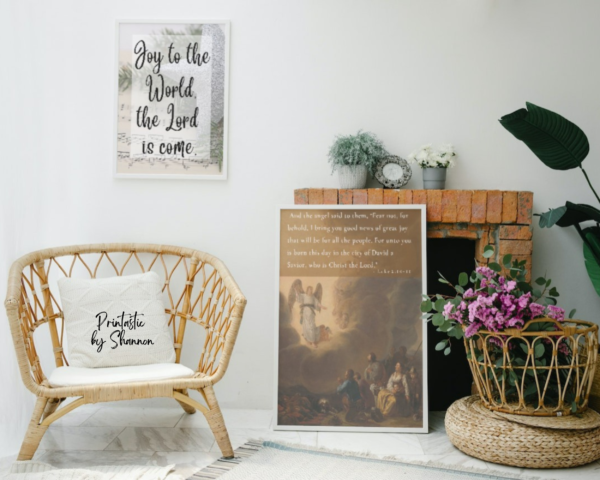 Christmas Digital Prints, Printable Wall Art, Scripture, Wise Men, Nativity, Luke 2 - Image 4