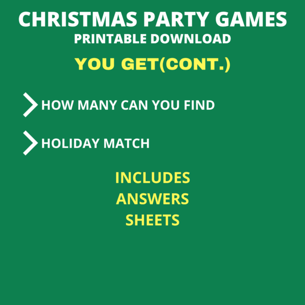 8 Fun Christmas Party Games - Printable - Image 3