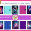 DIGITAL Planner COVER KIT Bundle | Galactic Rainbow Collection: 10 Designs - Covers, Papers, Coils, Buttons, Clasps, Mix & Match Commercial - Image 4
