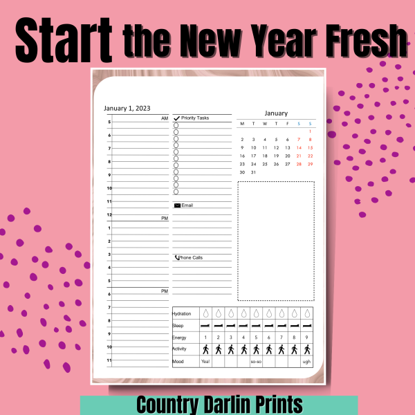 2023 Peach Silk Planner - Image 3