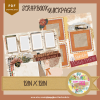 DIGITAL SCRAPBOOK Page - Winter Digital Scrapbook Layout - Pre-Made Shabby Vintage Quick Page Layout, Digital Page Layout, jpg png 12 x 12 - Image 5