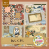 DIGITAL SCRAPBOOK Page - Winter Digital Scrapbook Layout - Pre-Made Shabby Vintage Quick Page Layouts, Pack 5 - 10 Styles - jpg png 12 x 12 - Image 3