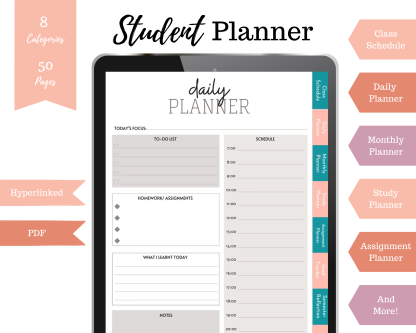 Digital Student Planner For Ipad, Xodo, Goodnotes etc - Image 4