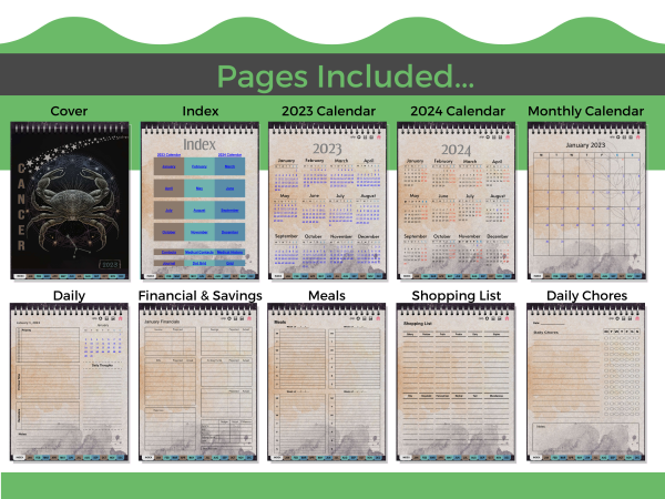 Cancer 2023 Digital Planner - Dated & Hyperlinked - Image 3