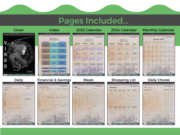 Virgo 2023 Digital Planner - Dated & Hyperlinked - Image 3