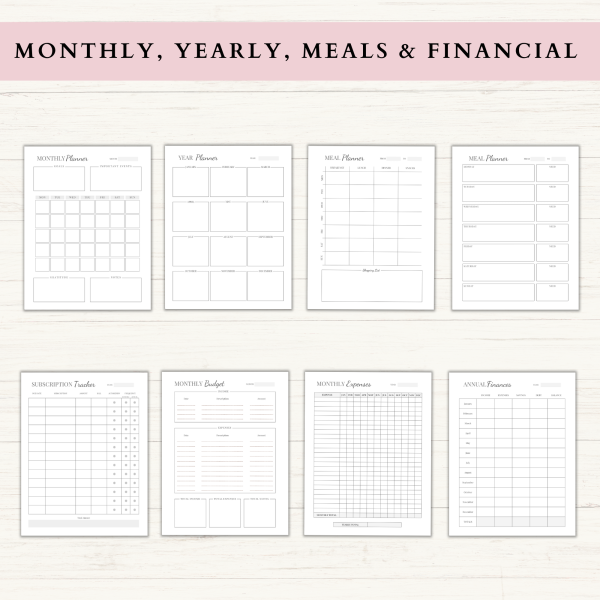 Life Planner Bundle | Daily Planner | Weekly Planner | Habit Tracker | Productivity Planner | Letter | A4 | A5 | PDF | Printable Planner | Digital Planner - Image 3