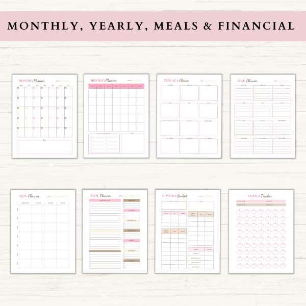 Personal Planner Bundle | Daily Planner | Daily Journal | Habit Tracker | Self Care Planner | Letter | A4 | A5 | PDF | Printable Planner | Digital Planner - Image 3