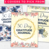 30 Day Gratitude Journal & Affirmations Printable (Floral Blue) - Image 3