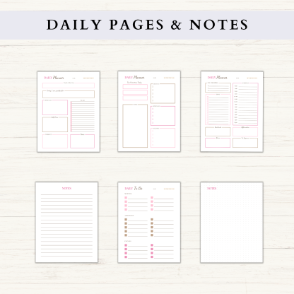Daily Planner Bundle | Daily Schedule | Daily Agenda | Daily To Do | Daily Organizer | Letter | A4 | A5 | PDF | Printable Planner | Digital Planner - Image 3