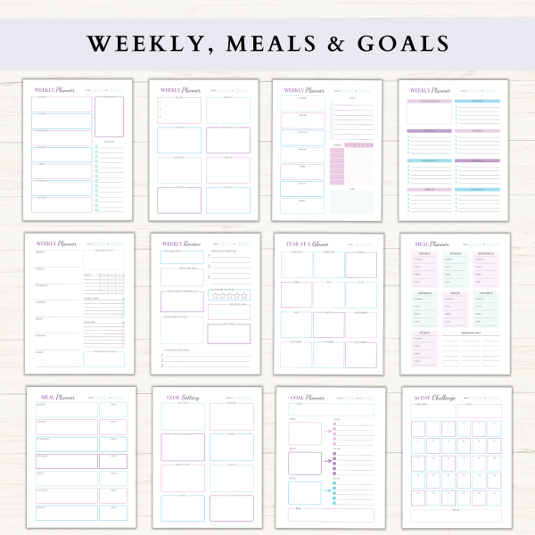 Essentials Planner Bundle | Daily Planner | Weekly Planner | Monthly Planner | Habit Tracker | Letter | A4 | A5 | PDF | Printable Planner | Digital Planner - Image 3
