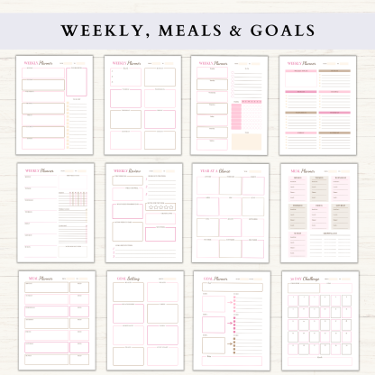 Essentials Planner Bundle | Daily Planner | Weekly Planner | Monthly Planner | Habit Tracker | Letter | A4 | A5 | PDF | Printable Planner | Digital Planner - Image 3