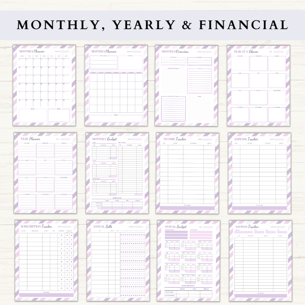 Productivity Planner Bundle | Daily Planner | Weekly Planner | Habit Tracker | Goal Planner | US Letter | PDF | Printable Planner | Digital Planner - Image 3