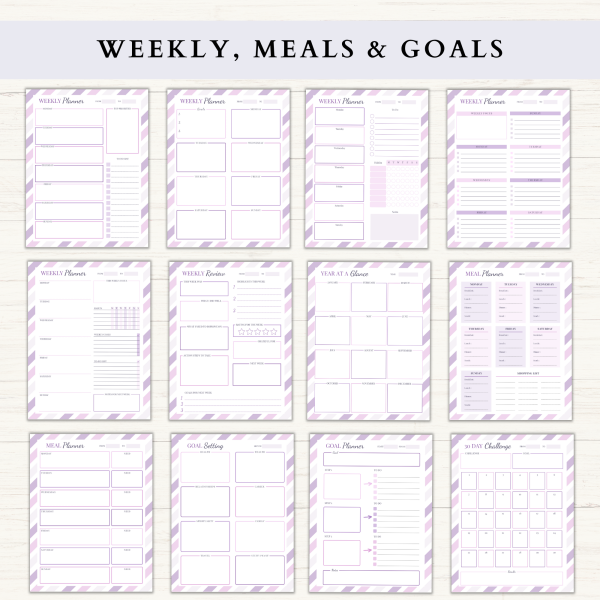 Essentials Planner Bundle | Daily Planner | Weekly Planner | Monthly Planner | Habit Tracker | US Letter | PDF | Printable Planner | Digital Planner - Image 3
