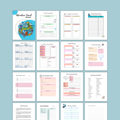 Digital Travel Planner | Printable Travel Planner | Fillable Travel Planner - Image 3