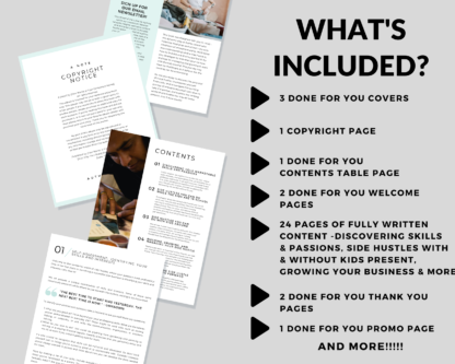 Side Hustle Handbook: For Stay-at-Home Parents | PLR Digital Book | Private Label eBook | Editable Rebrandable | Done for You White Label - Image 3