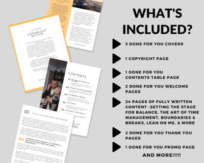 PLR Digital eBook |New Parents Guide Balance Not Burnout, Work Life | Private Label Book | Editable Rebrandable | Done for You White Label - Image 3