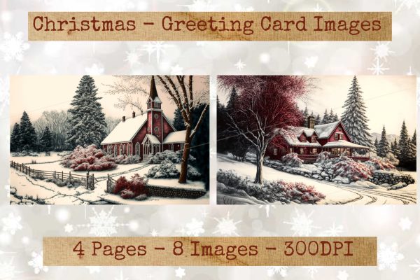 Vintage Holiday Season Card Images #01 - Image 3