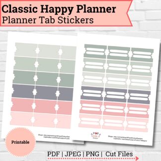 Pink Succulent Hues Planner Tab Stickers
