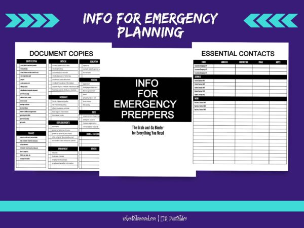Emergency Planning Worksheets - Image 3