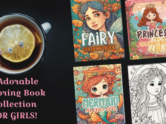 Enchanted Realms: Fairies, Mermaids, and Princesses - A Digital Coloring Book Collection for Girls...DIGITAL DOWNLOAD!