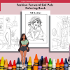 PRINTABLE COLORING Pages | Fashion Forward Gal Pals Coloring Book, 35 Pages, US Letter Coloring Book, 35 Pages Letter - Image 3