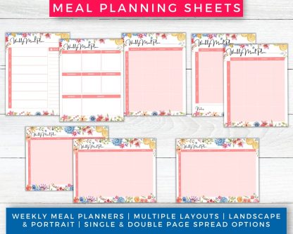 Floral Weekly Meal Planner & Pantry Organization Printable - Image 3