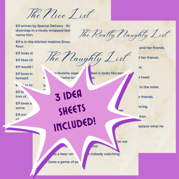 Elf on the Shelf Planner 3 idea sheets included