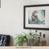 Digital WALL ART - Pretty Watercolor Mermaid on a Rock in the Ocean - pdf, jpg - 5 Aspect Ratios / Sizes - Bonuses - Image 3