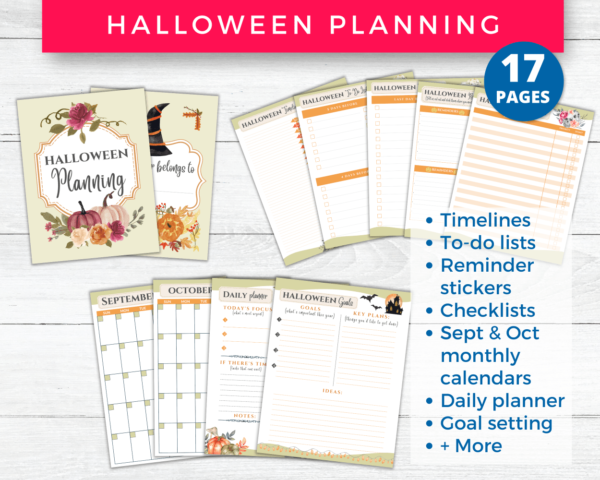 Halloween Planner Printables & Inserts | Halloween Festivities + Party Planning - Image 3