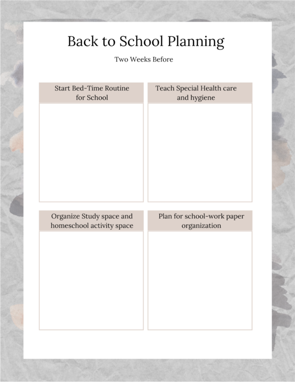 Back To School Printable Planner For Parents And Children - Image 5