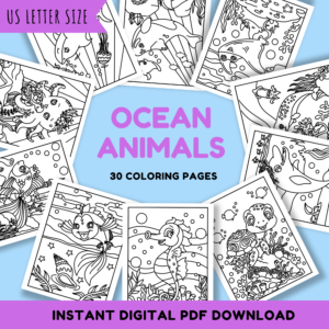 30 Cute Ocean Animals Coloring Pages