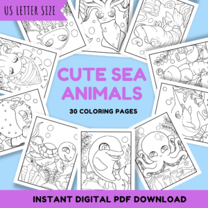 30 Cute Sea Animal Coloring Pages