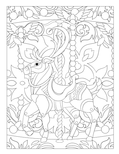 Critter Carousel coloring book - Image 4