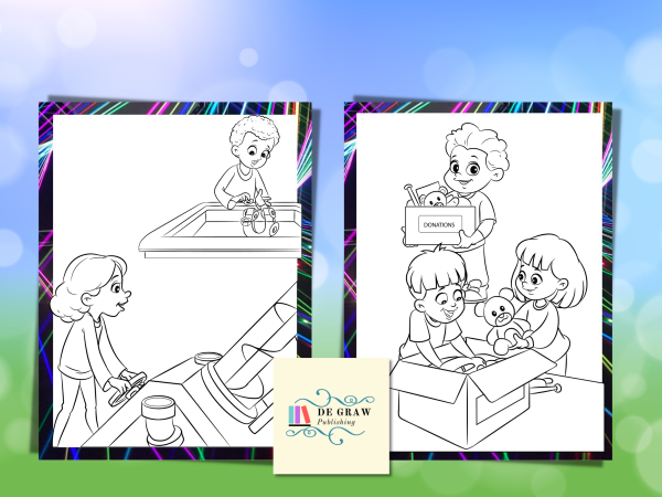45 Fun and Relaxing Kids at Work and Play Digital Coloring Pack for Children and Adults - Image 4