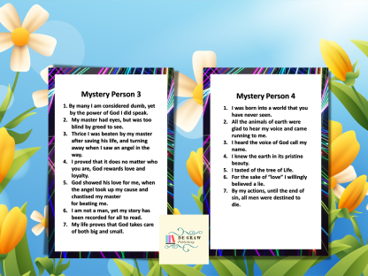 Who Am I Bible Learning Game with 20 Bonus Bible Quiz Questions, Religious Activity Pack, Digital Download, Christian Printable - Image 3