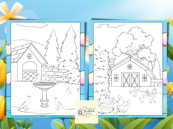 15 Fun and Relaxing Bird-Themed Coloring Pages for Adults and Kids, Printable Animal Coloring Page, Relaxing Printables - Image 5