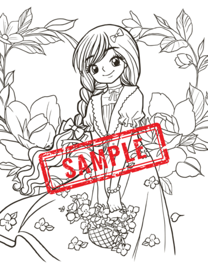 *Whimsical Wonders Coloring Collection: Printable Series for Girls (Set of 4 Books, 40 Pages Total)..DIGITAL DOWNLOAD! - Image 4