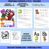 Cursive A to Z, ABC Tracing, A is for Alligator, Bonus Coloring Book & Flashcards, Printable PDFs, Digital Download